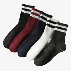 五组颜色的袜子素材