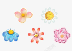 花朵花束合集鲜艳手绘矢量图素材