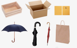 纸雨伞纸箱子雨伞大集合高清图片