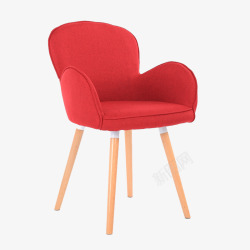 红色北欧风椅子素材