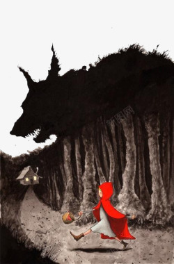小红帽人物素材大灰狼和小红帽高清图片