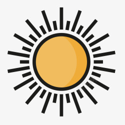 可爱icon黄色太阳图标高清图片