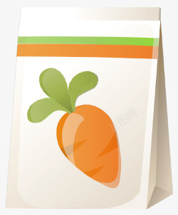 胡萝卜纸袋素材