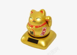 金属小猫太阳能招财猫高清图片