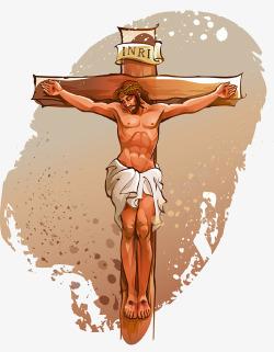 耶稣插画素材