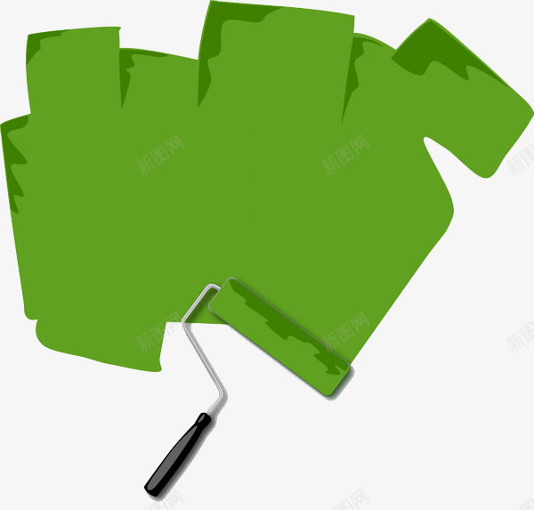 绿色油漆刷png免抠素材_新图网 https://ixintu.com 刷墙 刷漆 油刷 油漆刷图案 绿色油漆
