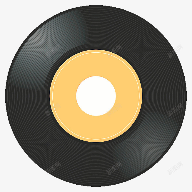 黑色圆形唱片图标png_新图网 https://ixintu.com 图标 娱乐图标 音乐标志 黑色圆形