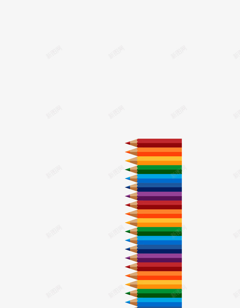 彩色创意彩虹铅笔png免抠素材_新图网 https://ixintu.com 创意彩虹 彩色彩虹铅笔 矢量彩虹铅笔 铅笔