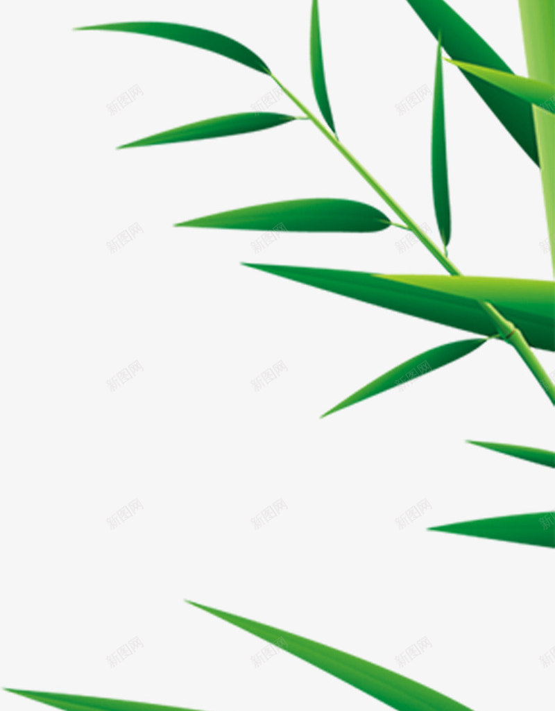 创意合成手绘质感绿色的竹子效果png免抠素材_新图网 https://ixintu.com 创意 合成 效果 竹子 绿色 质感