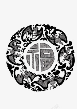 福字中国风装饰图素材