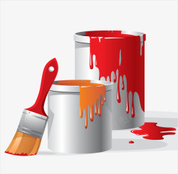 刷桶刷漆油漆桶刷高清图片