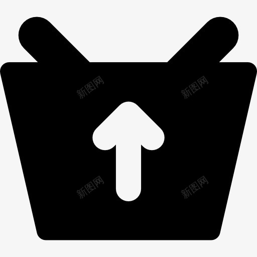 上传到篮图标png_新图网 https://ixintu.com 上传 商务 箭头 篮 网上商店 超市