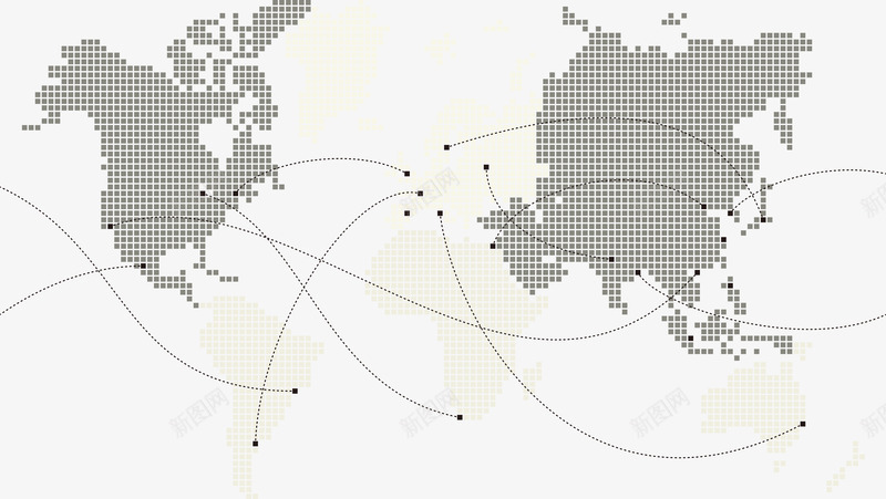 灰白路线科技感地图png免抠素材_新图网 https://ixintu.com 地图 科技 科技感地图 线条