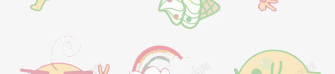 创意卡通背景矢量图eps免抠素材_新图网 https://ixintu.com 冰淇淋 动物 可爱 彩虹 矢量图