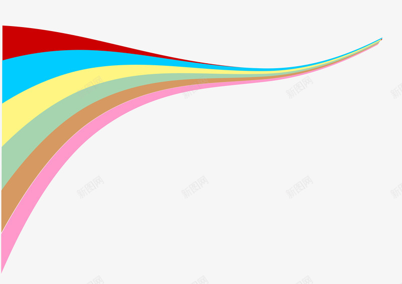 线条彩虹色矢量图eps免抠素材_新图网 https://ixintu.com 免费png 图片 插图素材 线条 矢量图