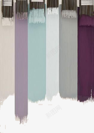 颜色粉刷png免抠素材_新图网 https://ixintu.com 油漆 白色 粉刷 紫色 蓝色