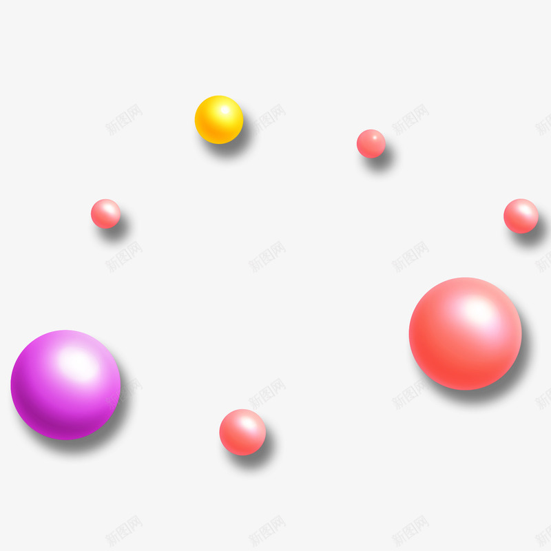 彩色圆球渐变元素psd免抠素材_新图网 https://ixintu.com 促销 光泽 双11 双十一 圆球 彩色 活动 渐变 电商 质感