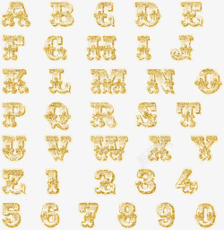 数字与英文集合字母高清图片