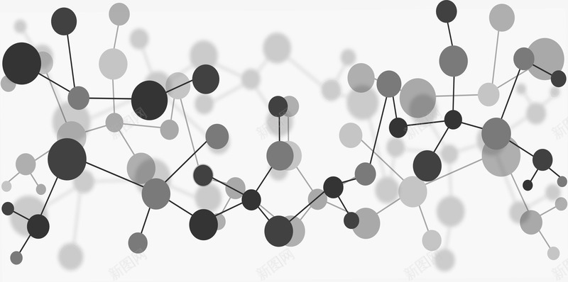 灰色科技网络结构png免抠素材_新图网 https://ixintu.com 分子结构 灰色圆点 灰色结构 矢量png 科技感 网络结构