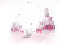 堆砌粉色礼盒海报背景七夕情人节素材
