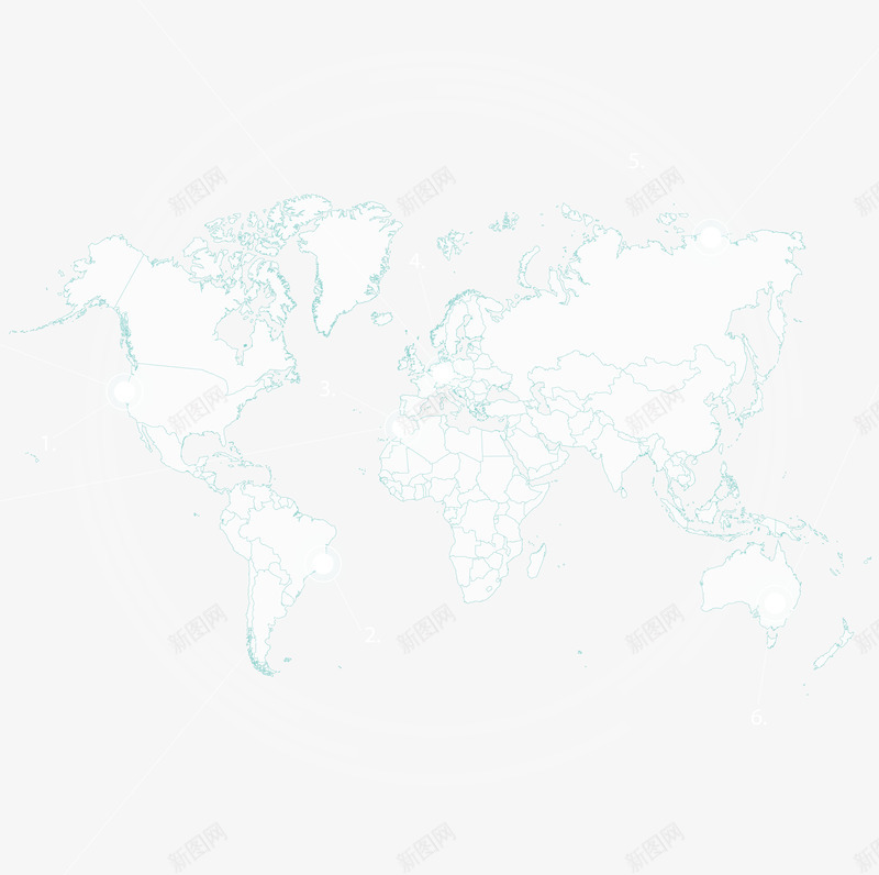 浅色圆形科技感地图图标png_新图网 https://ixintu.com 世界地图 位置 地图 定位 平面地图 形状圆图案图标 标记 科技 科技感地图