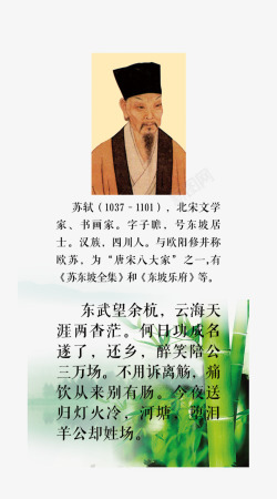苏式苏轼宣传画高清图片