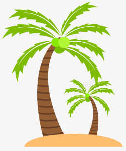 夏威夷符号大小卡通棕榈树高清图片
