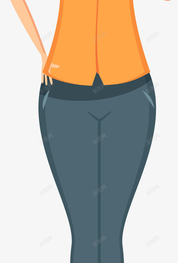 残疾工作人员png免抠素材_新图网 https://ixintu.com 一个 卡通 女士 工作人员 工作服 手绘 橘色的 简图