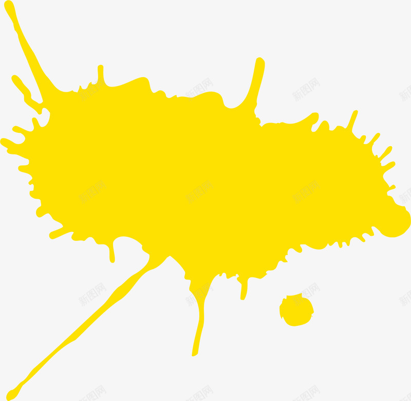 黄色油漆斑点矢量图ai免抠素材_新图网 https://ixintu.com 斑点 油漆 黄色 矢量图