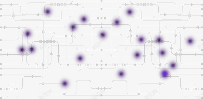 紫色点科技线条网络png免抠素材_新图网 https://ixintu.com 科技线条 背景 装饰