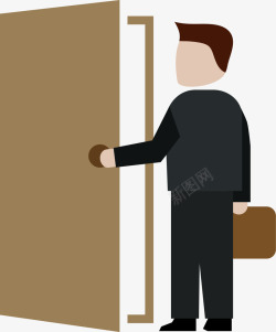 开门的人人物插画开门的人高清图片