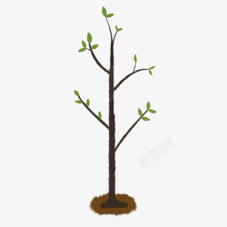 种树PNG矢量图植树节小树苗插画高清图片