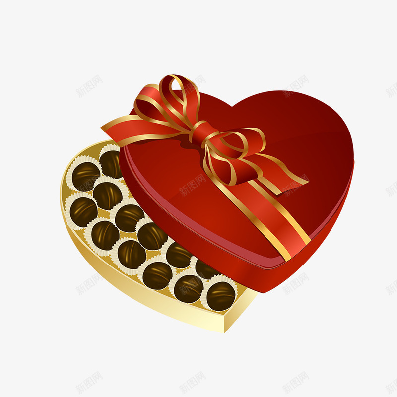 一盒巧克力png免抠素材_新图网 https://ixintu.com 巧克力 情人节 情人节装饰