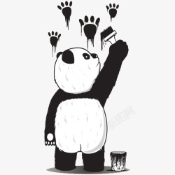 熊猫爪子手绘熊猫高清图片