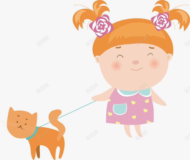 遛狗的女孩png免抠素材_新图网 https://ixintu.com 动物 女孩 女生 孩子 宠物 小狗 微笑 遛狗