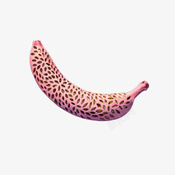 粉色香蕉主题概念三维素材