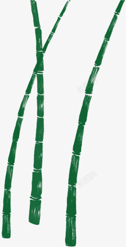 绿色竹子手绘大全素材