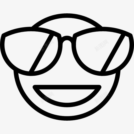 2太阳镜笑脸图标png_新图网 https://ixintu.com smiley sunglasses 太阳镜 笑脸