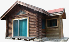 棕色木头房屋素材