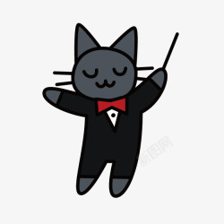 指挥的手卡通小猫高清图片