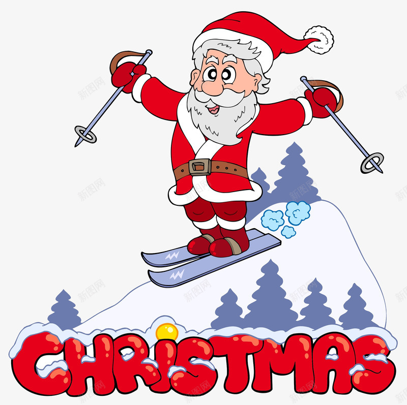 圣诞老人滑雪png免抠素材_新图网 https://ixintu.com 冬天 单板 单板鞋 卡通 圣诞老人 溜冰 滑行 滑雪 滑雪鞋 玩耍 雪上滑行 雪地 雪板 雪橇