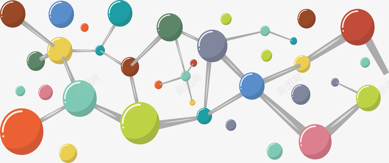 彩色科技分子结构矢量图ai免抠素材_新图网 https://ixintu.com 分子 分子结构 彩色分子 矢量png 科技感 科技结构 矢量图