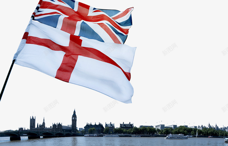 英国国旗下的塞纳河psd免抠素材_新图网 https://ixintu.com 塞纳河 建筑 旅游 旅行 英国国旗