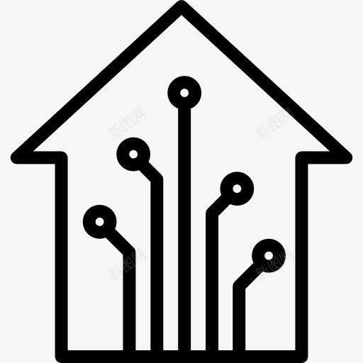 智能家居图标png_新图网 https://ixintu.com 建筑 房地产 房子 智能家居 科技