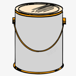 卡通罐装油漆桶素材