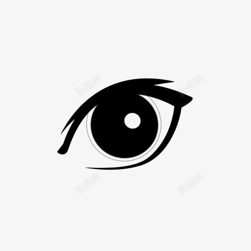 手绘眼睛png免抠素材_新图网 https://ixintu.com 大眼睛 目光 眼睛插画 眼神 黑色眼睛