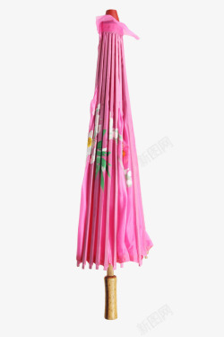 粉色折叠油纸伞素材
