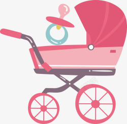 卡通女客服水彩水墨卡通婴儿用品婴儿车高清图片