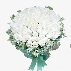 白色花儿一大束白色玫瑰花儿高清图片