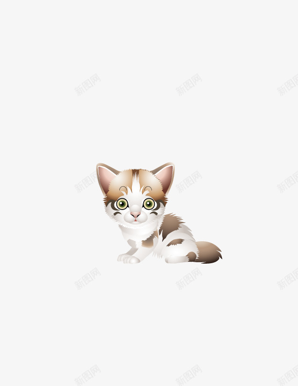 可爱小花猫png免抠素材_新图网 https://ixintu.com 宠物 猫 花猫